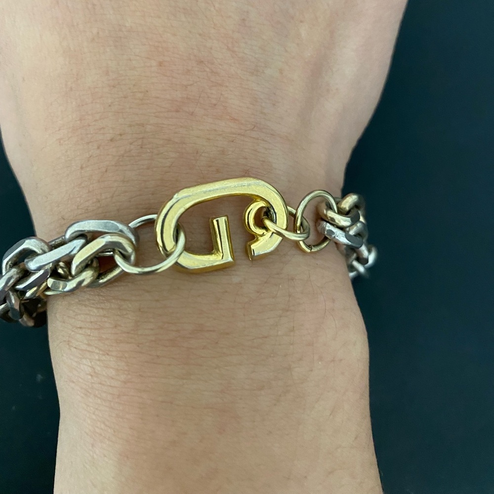 Giles and Brother mixed metal chain bracelet